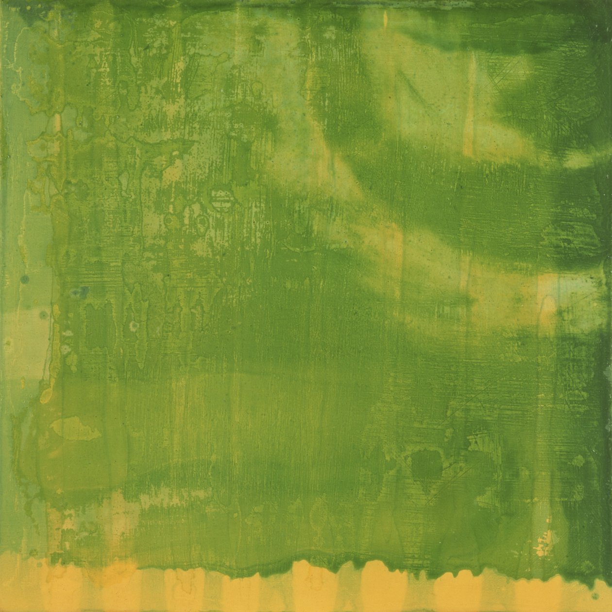Bluerine Green, 1997 (olej i glazura na płycie zaprawy) autorstwa Charlotte Johnstone