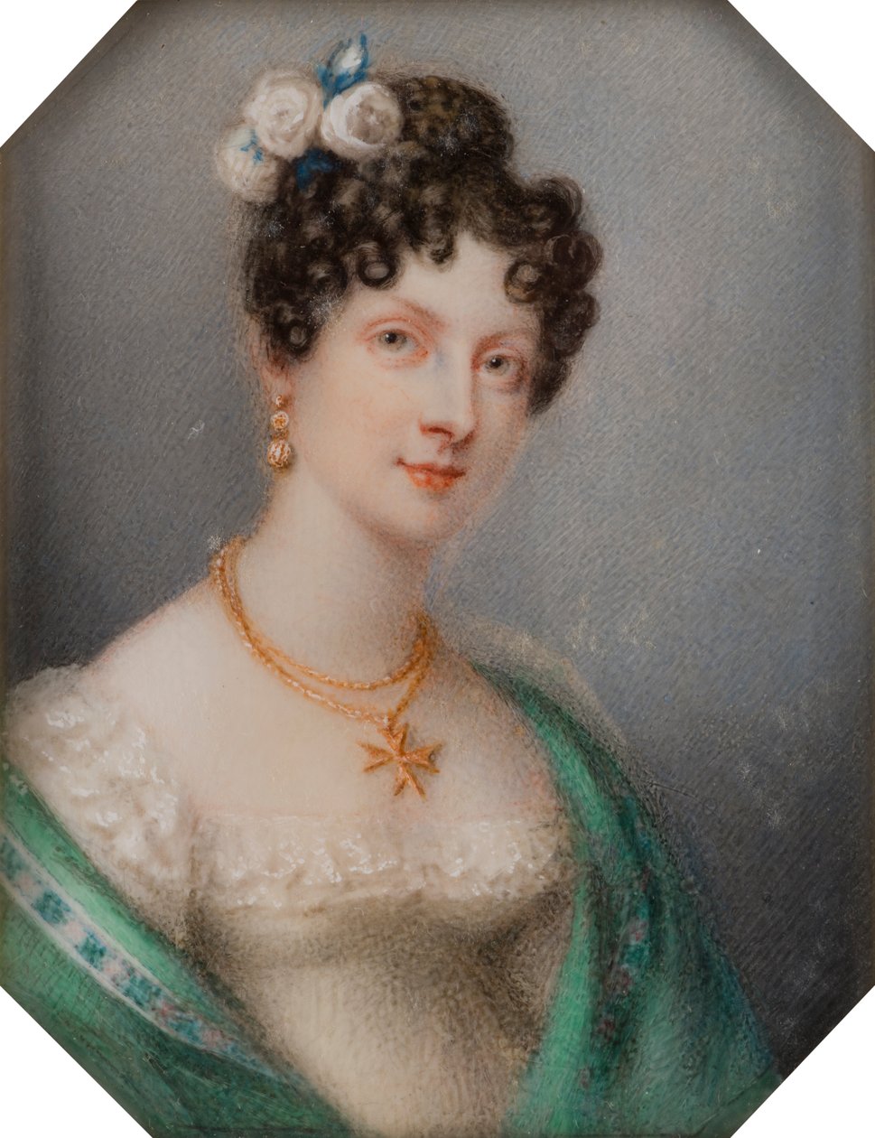 Portret Georginy Wicehrabina Newport, późniejsza hrabina Bradford, c.1819 (olej na płótnie) autorstwa Charlotte Jones