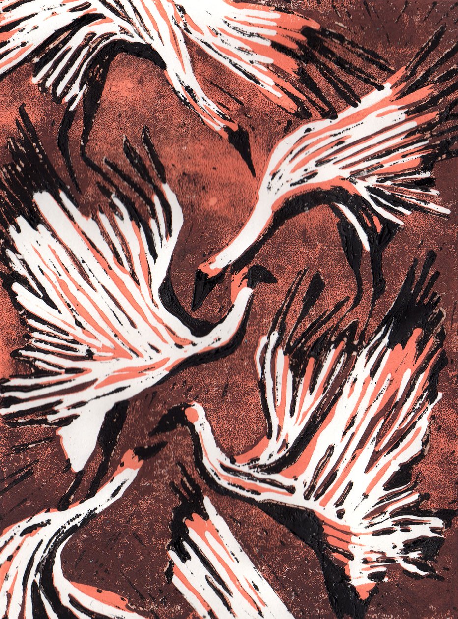 Flamingi 2, 2021 autorstwa Charlotte Orr