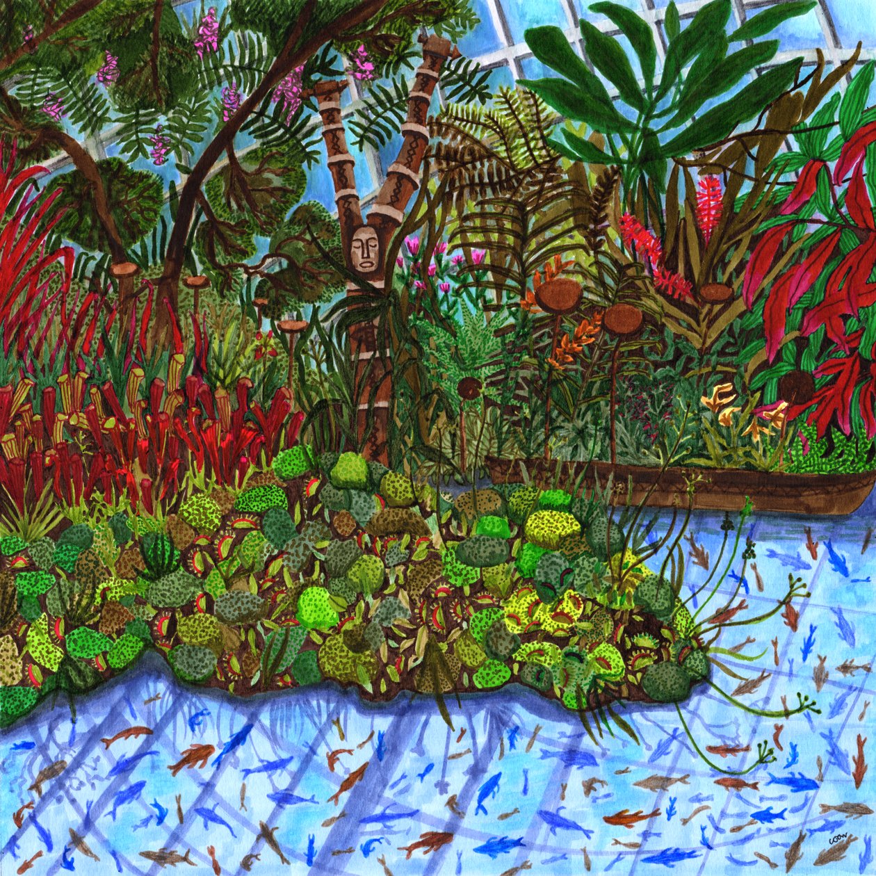 Gardens by the Bay, 2020 (pędzelki) autorstwa Charlotte Orr