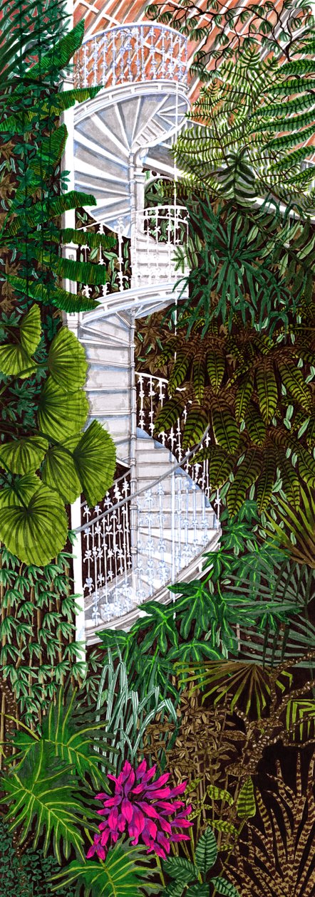 Kew Gardens #2, 2020 (pędzelki na papierze) autorstwa Charlotte Orr