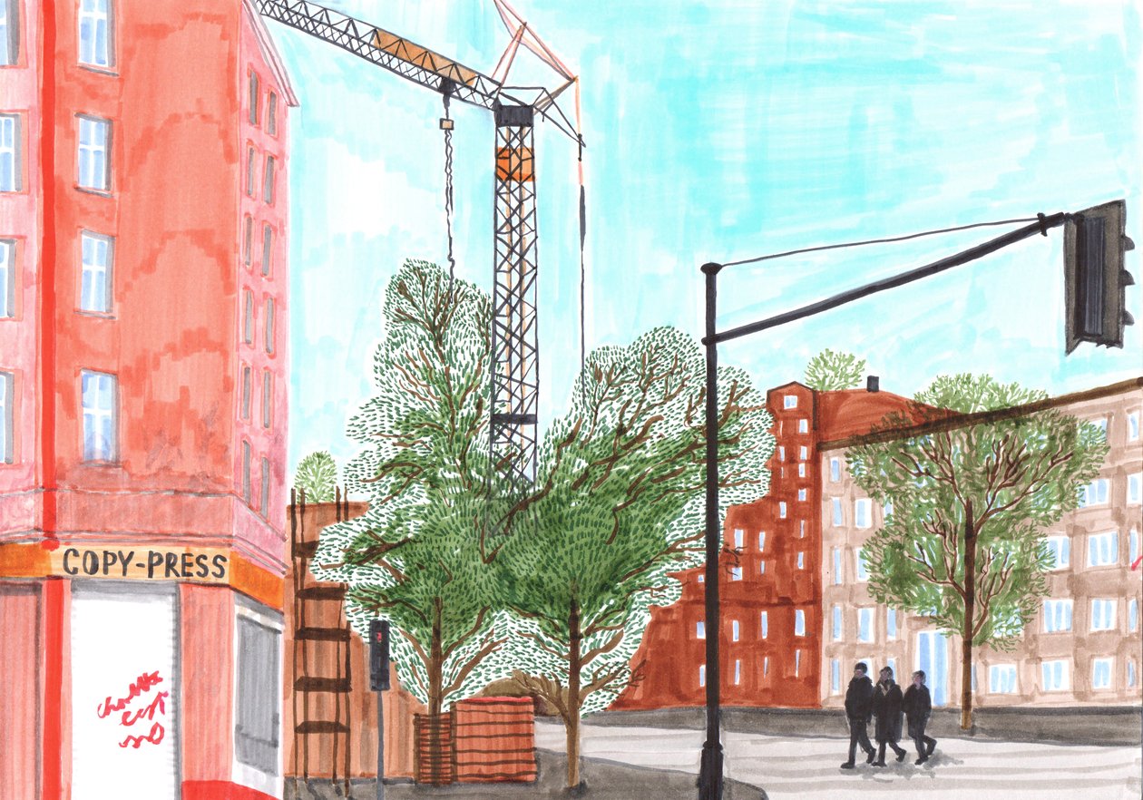 Koloniestraße, 2017 (pędzelki) autorstwa Charlotte Orr