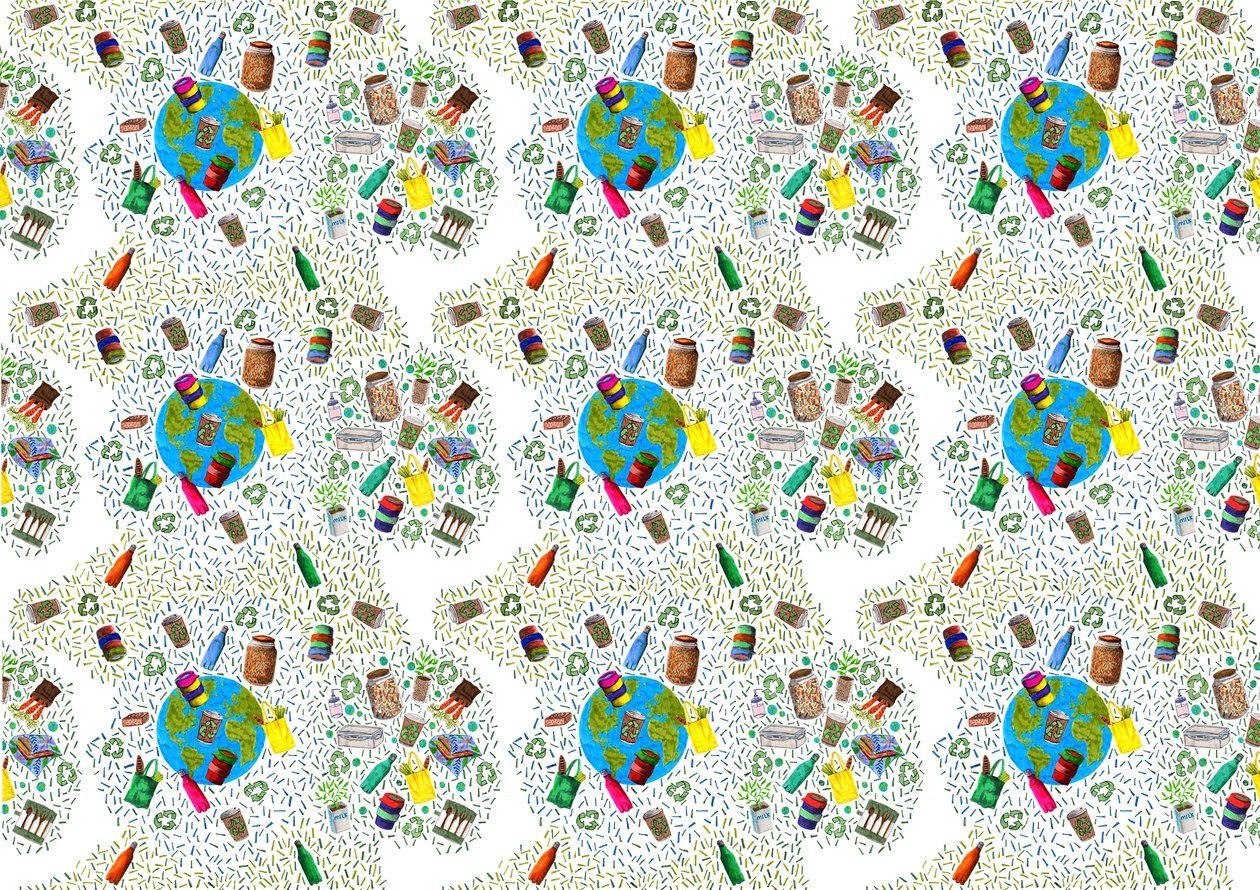 Recycling Bin Design, 2020 (pędzelki i cyfrowe) autorstwa Charlotte Orr