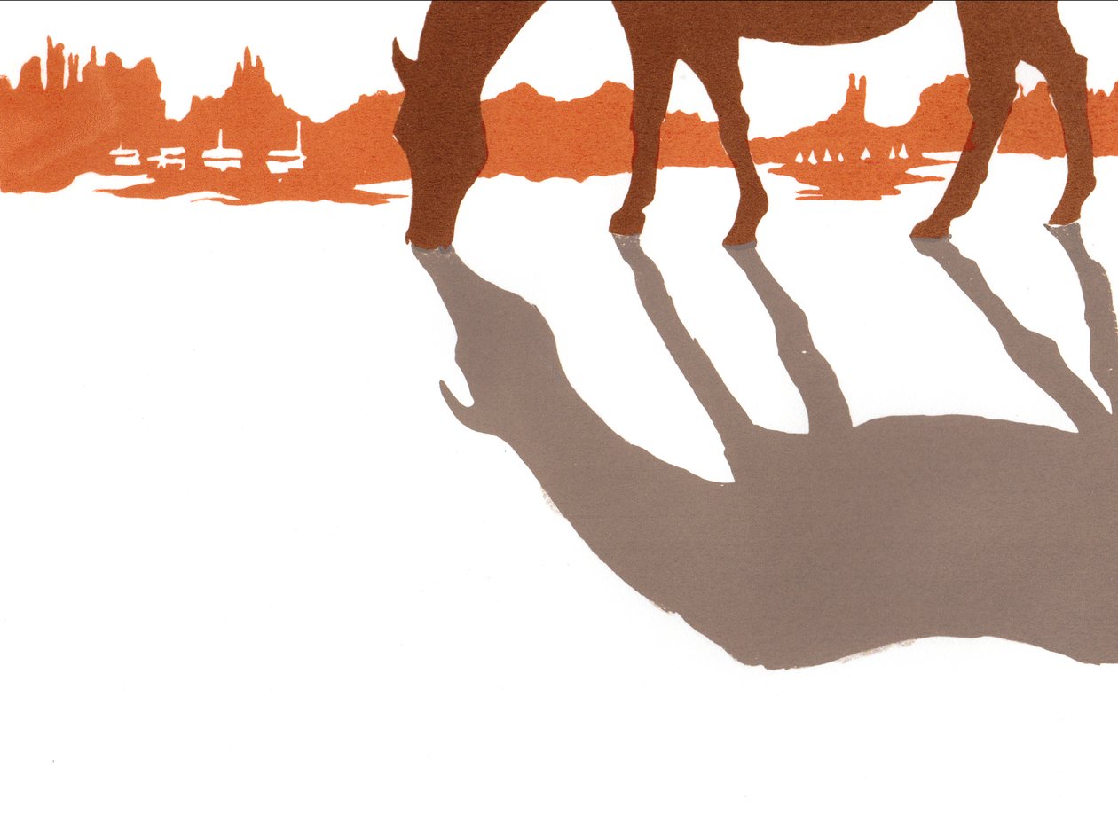 Amerykański Zachód, 2013 (sitodruk) autorstwa Charlotte Orr