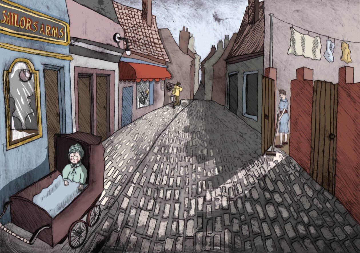 Under Milk Wood, 2013 (trawienie suche i cyfrowe) autorstwa Charlotte Orr