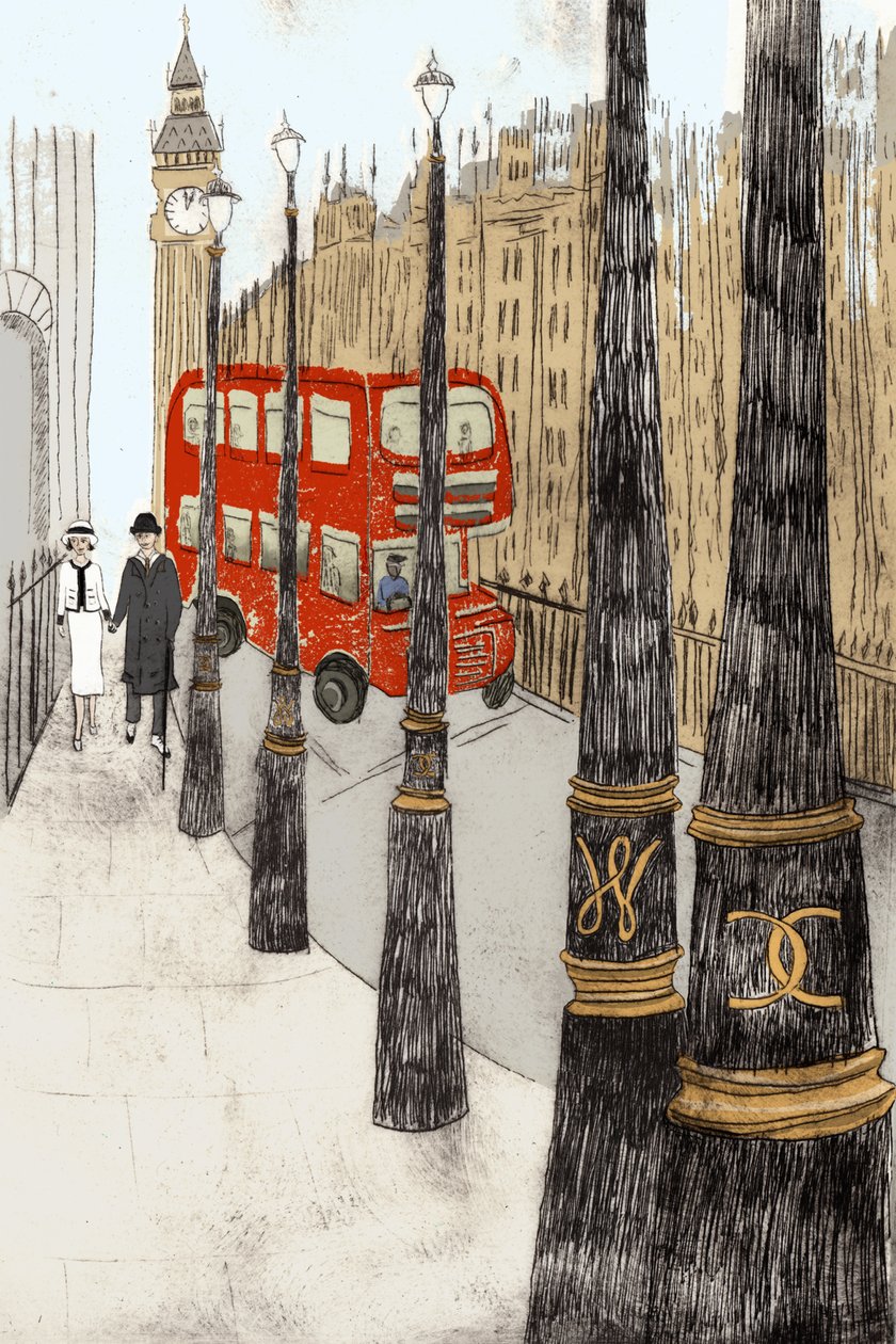 Westminster Love, 2014 (trawienie suche i cyfrowe) autorstwa Charlotte Orr