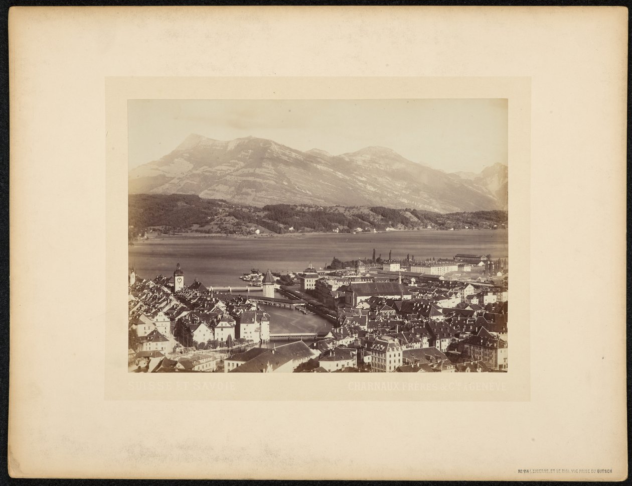 Lucerna i Rigi, widok z góry Gutsch autorstwa Charnaux Frères and Cie.