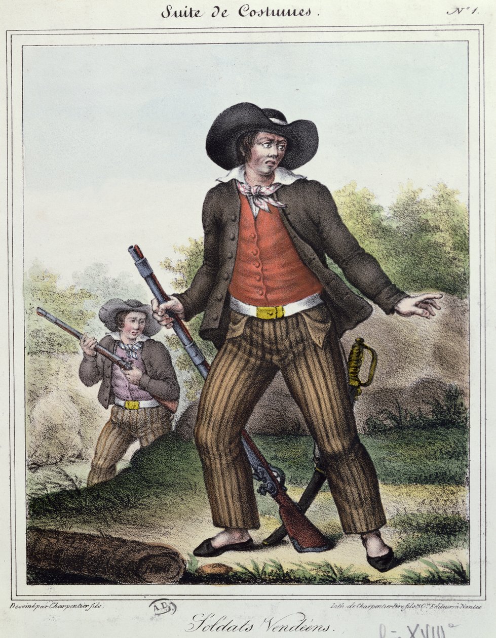 Żołnierze Wandei w czasie Rewolucji Francuskiej, ok.1845 autorstwa Charpentier
