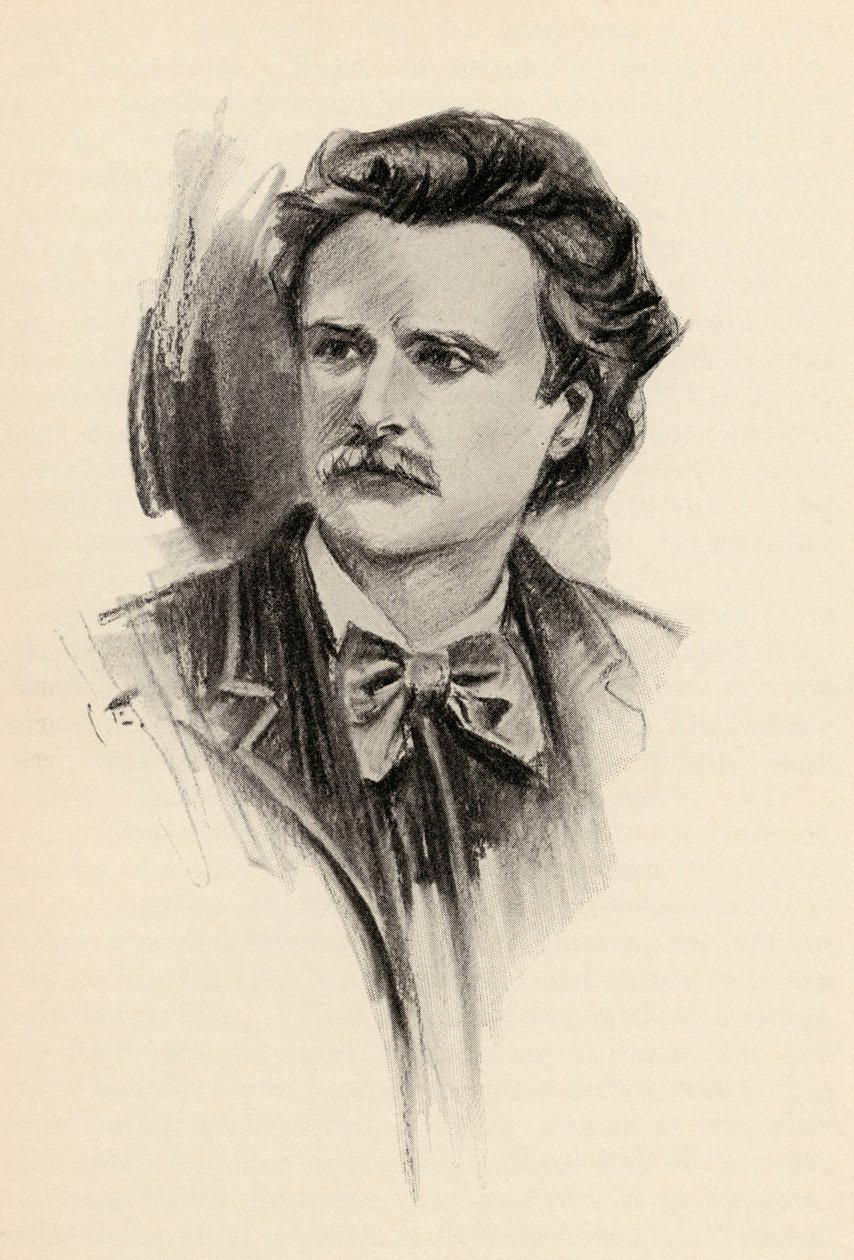 Edvard Grieg (1843-1907) ilustracja z „Pokusy muzyki” Olina Downesa, 1922 autorstwa Chase Emerson