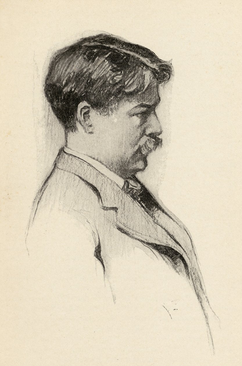 Edward Macdowell (1861-1908) ilustracja z „Pokusy muzyki” Olina Downesa, 1922 autorstwa Chase Emerson