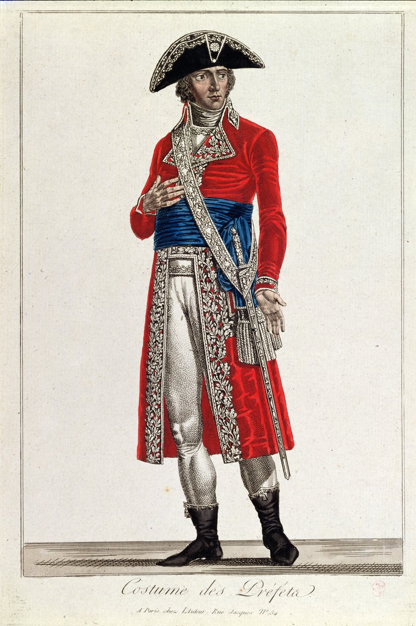 Strój prefekta w okresie konsulatu (1799-1804) Pierwszej Republiki, ok. 1800 r. (zob. też 168825) autorstwa Chataignier