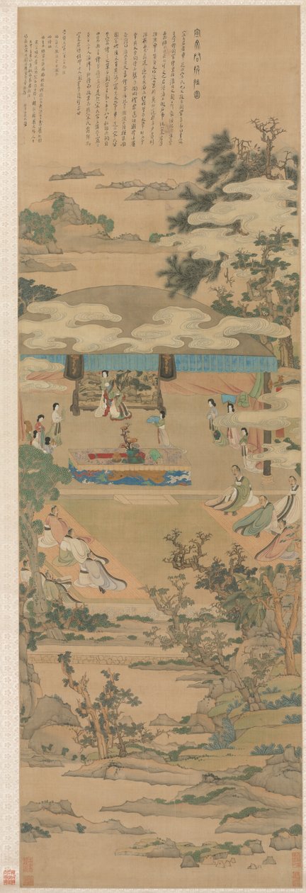 Lady Xuanwen udziela instrukcji dotyczących obrzędów Zhou autorstwa Chen Hongshou