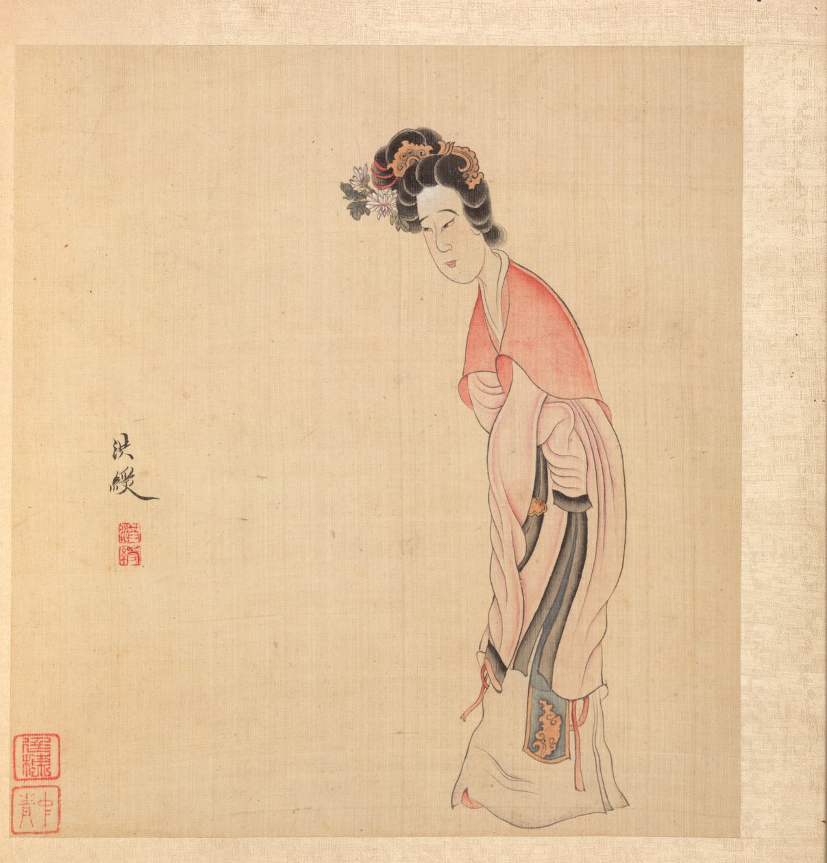 Obrazy według starożytnych mistrzów: Dama, 1598-1652. autorstwa Chen Hongshou
