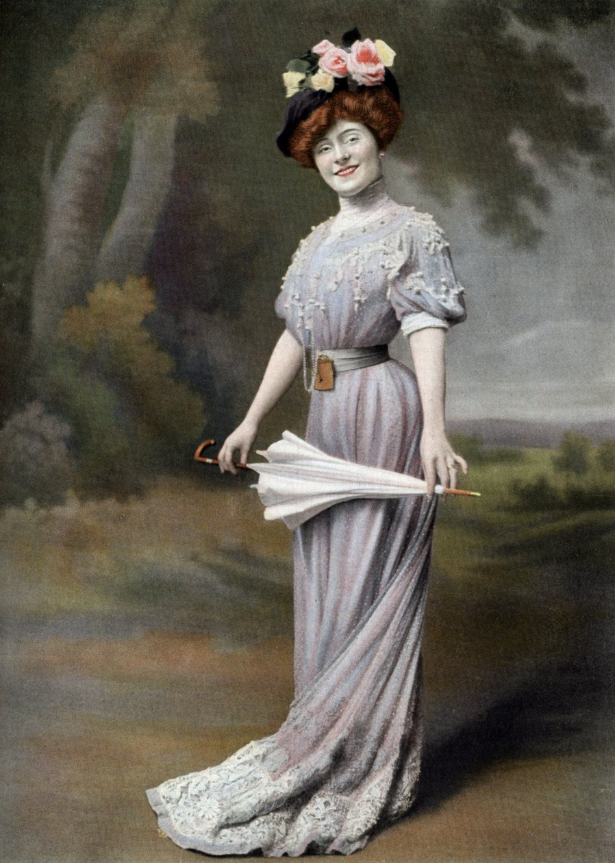 Francuska komik Amelie Dieterle jako Blanche w sztuce „La ponette”, Paryż, fot. Cheri Rousseau z gazety „Le Theatre” 1 sierpnia autorstwa Cheri Rousseau