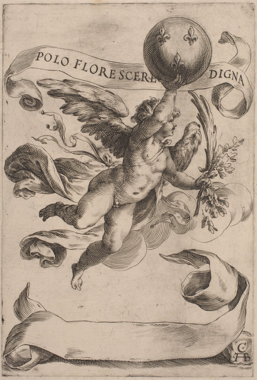 Geniusz z herbem Medici, 1605. autorstwa Cherubino Alberti