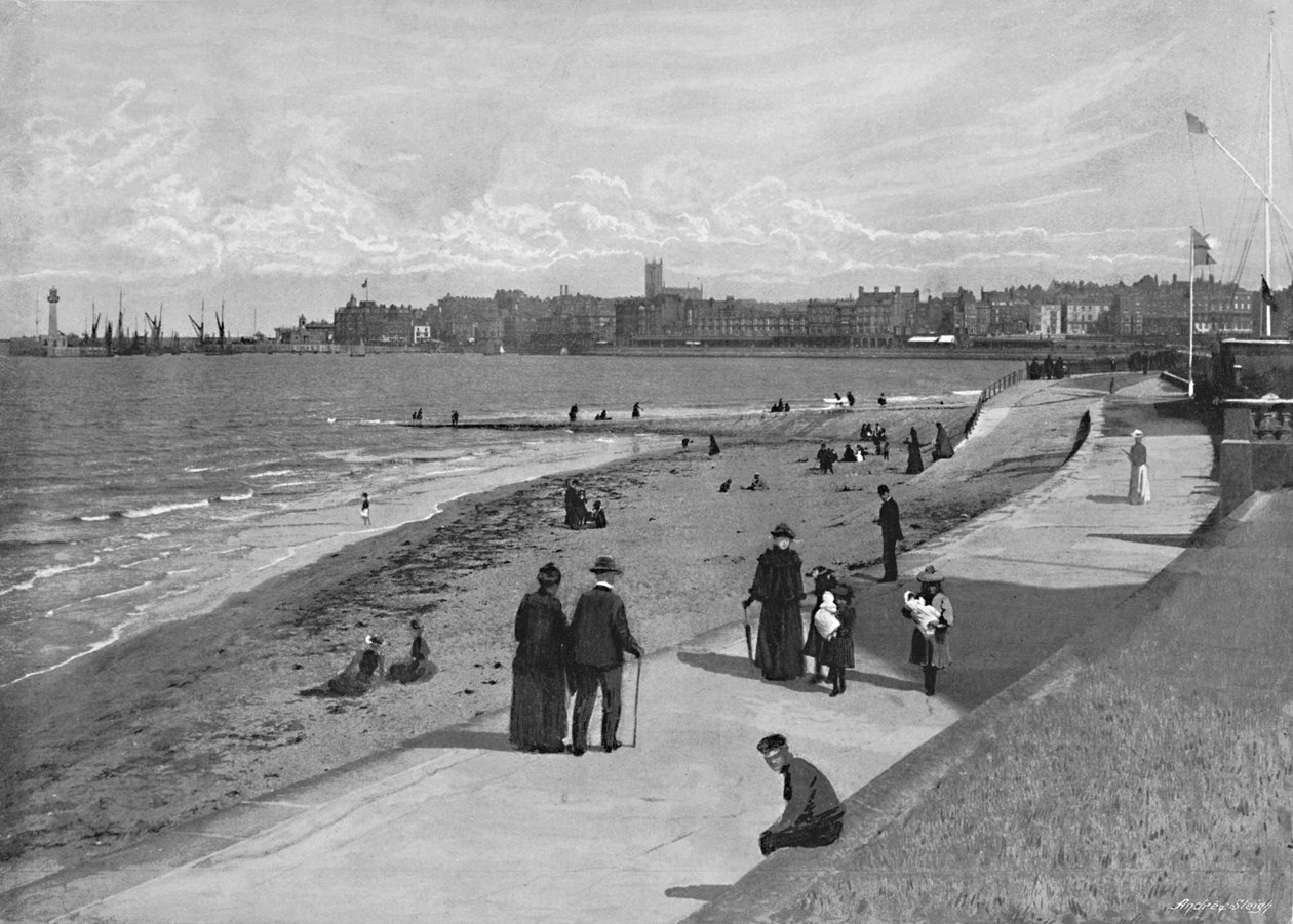 Margate, z Royal Crescent, c1896 autorstwa Chester Vaughan