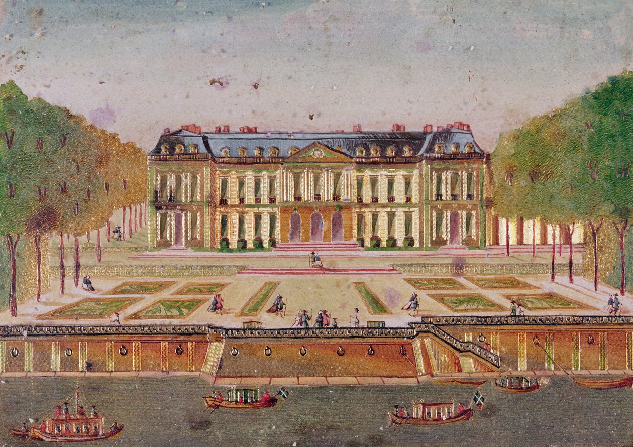 Chateau de Choisy, od strony parku autorstwa Chevalier