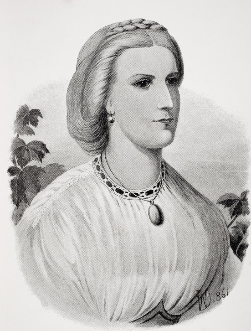 Lady Isabel Burton (1831-96) jako panna młoda, z „Życia kapitana Sir Richarda Burtona, tom II” Isabel Burton (1831-96) opublikowanej w 1893 autorstwa Chevalier Louis William Desanges