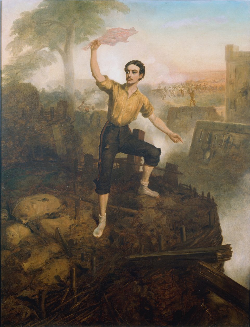 Porucznik Thomas Adair Butler (1836-1901) zdobywając Krzyż Wiktorii w Lucknow podczas indyjskiego buntu w dniu 9 marca 1858 r., c.1860 autorstwa Chevalier Louis William Desanges