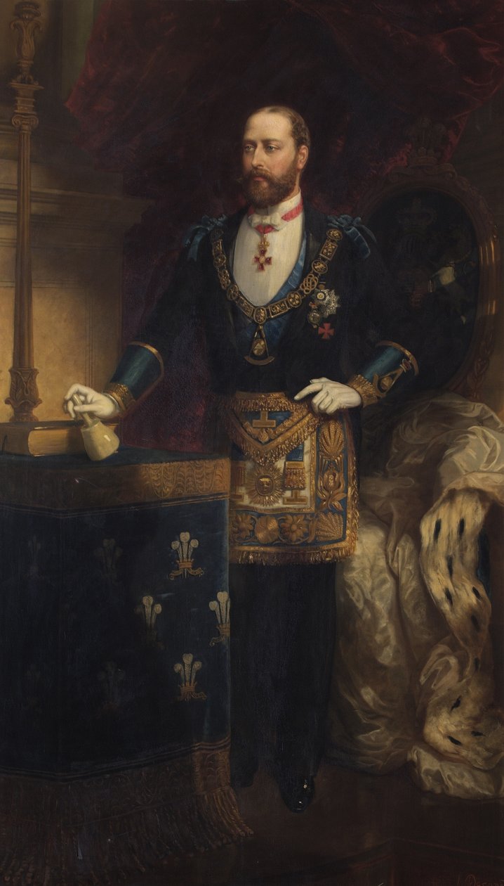 Albert Edward, książę Walii jako Wielki Mistrz, 1885 autorstwa Chevalier Louis William Desanges