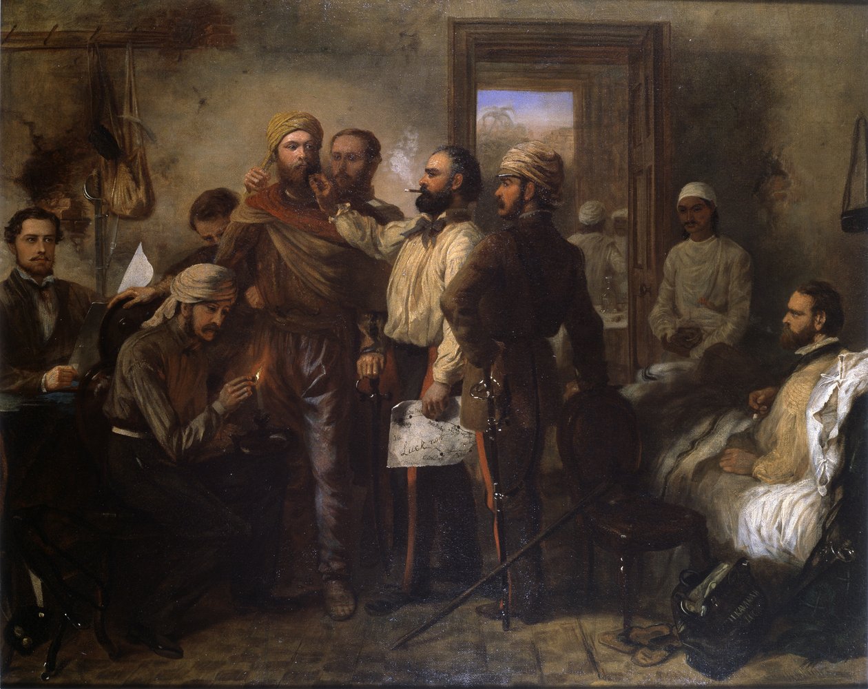 Thomas Henry Kavanagh VC (1821-82) przebrany za tubylca podczas indyjskiego buntu podczas oblężenia Lucknow, 9 listopada 1857, c.1860 autorstwa Chevalier Louis William Desanges