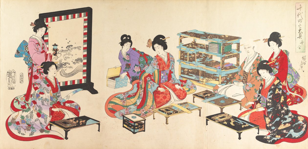 Chiyoda Castle Album of Women, 1895., 1895. autorstwa Chikanobu Yoshu
