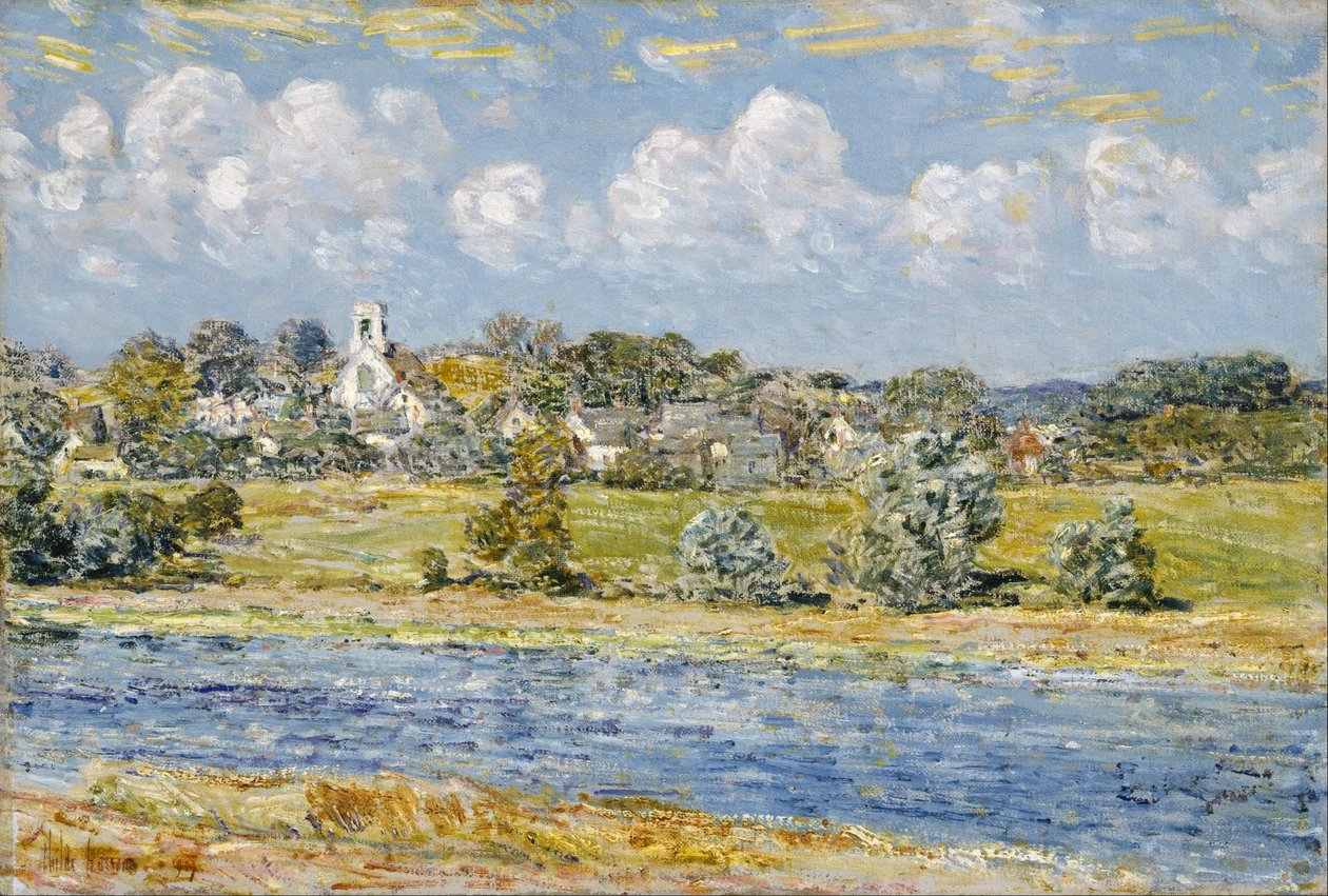 Krajobraz w Newfields, New Hampshire autorstwa Childe Hassam