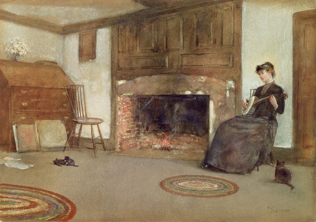 Znajoma melodia, ok.1880 (akwarela na papierze) autorstwa Childe Frederick Hassam