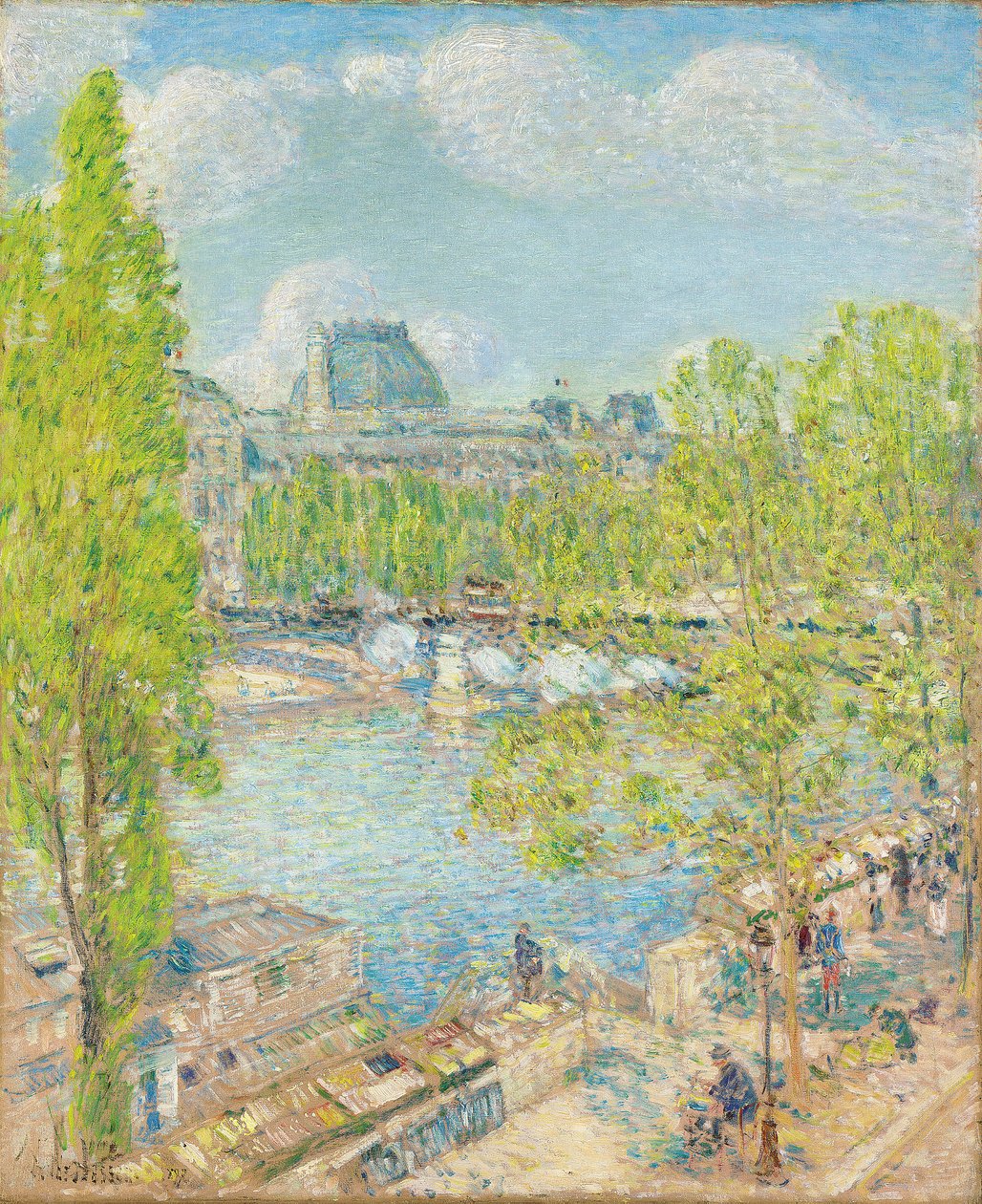 Kwiecień, Quai Voltaire, Paryż autorstwa Childe Frederick Hassam