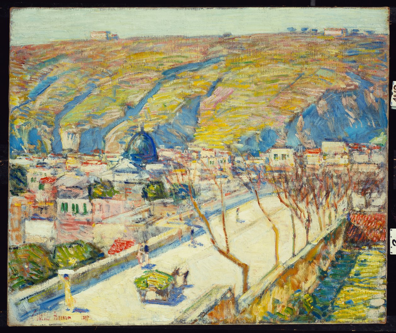 Most w Posilippo, Neapol autorstwa Childe Frederick Hassam