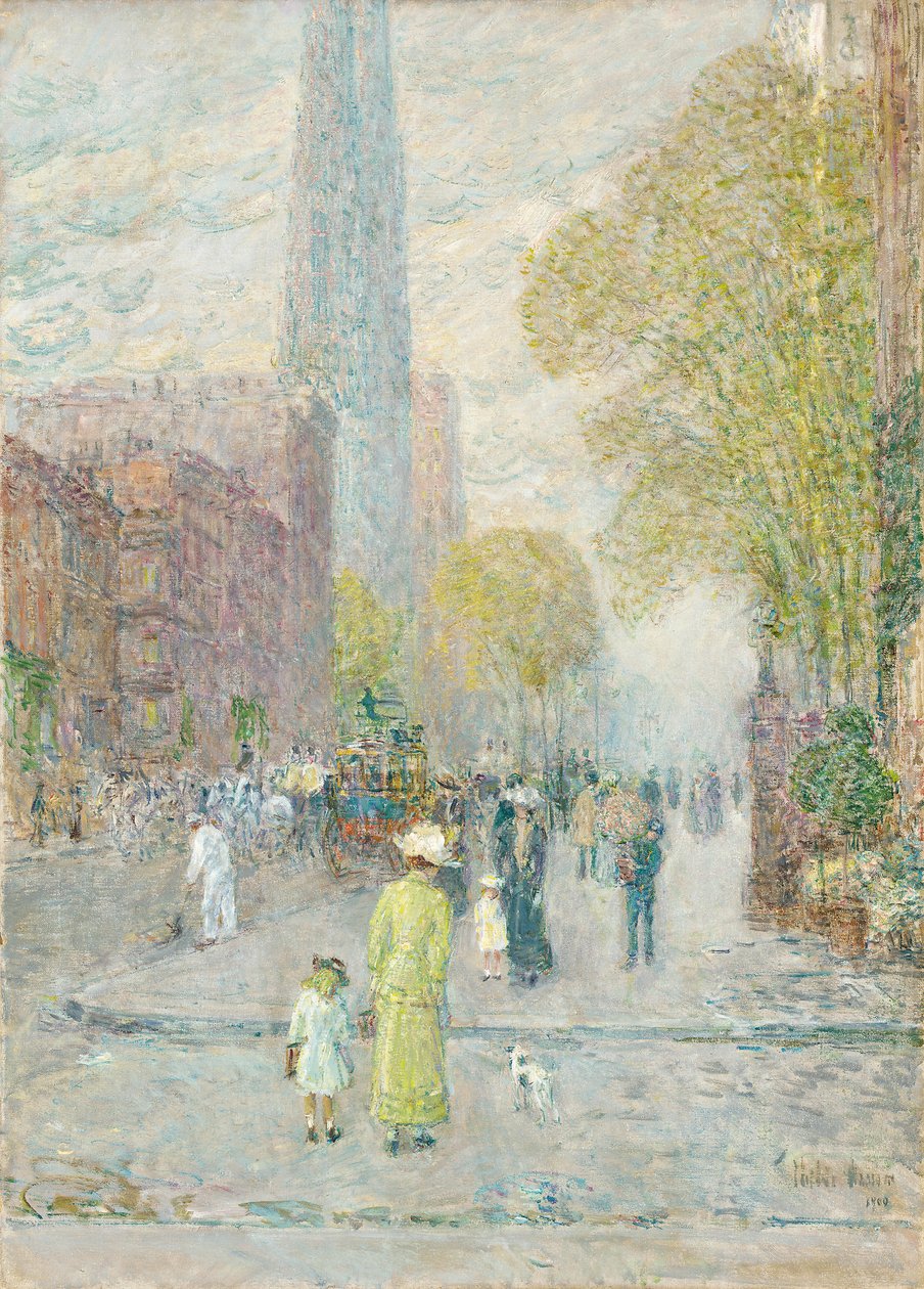 Iglice katedry, wiosenny poranek autorstwa Childe Frederick Hassam