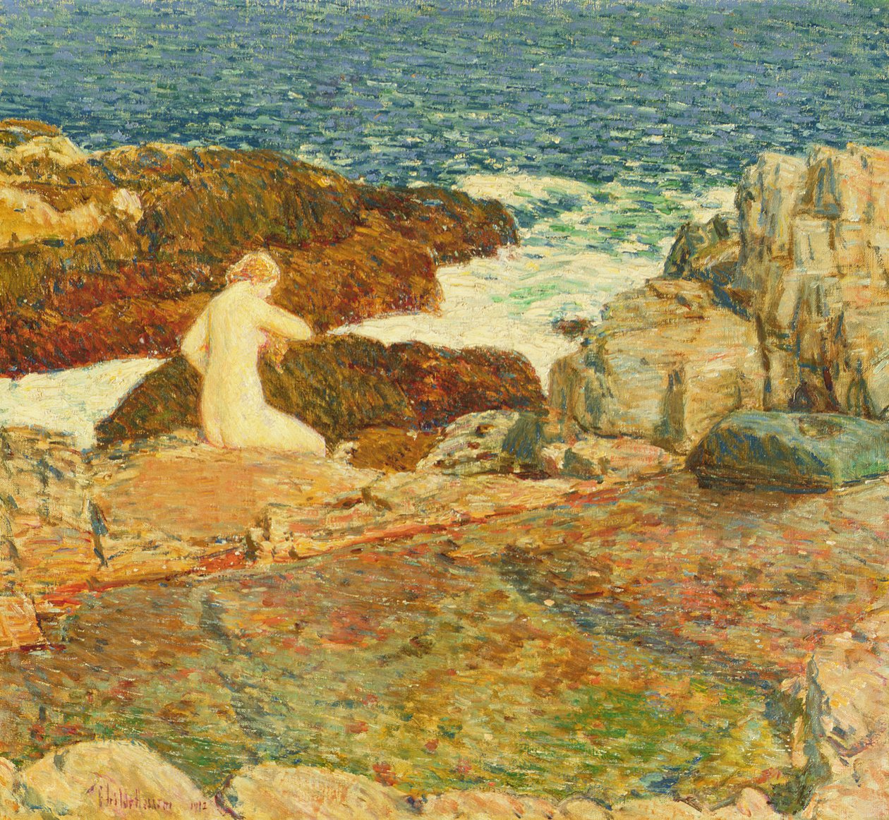Basen na wschodnim cyplu autorstwa Childe Frederick Hassam