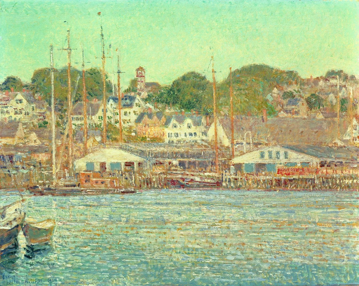 Port w Gloucester autorstwa Childe Frederick Hassam