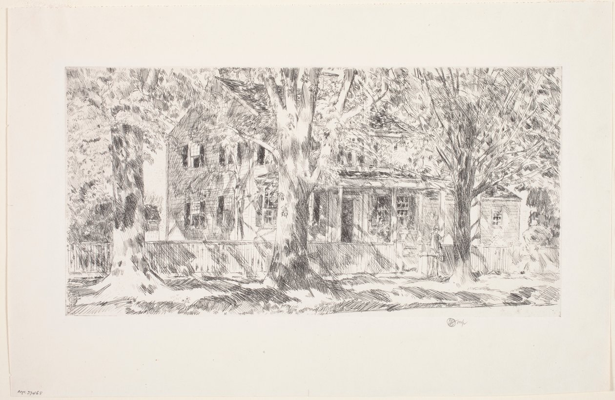 Dom na Main Street, East Hampton autorstwa Childe Frederick Hassam