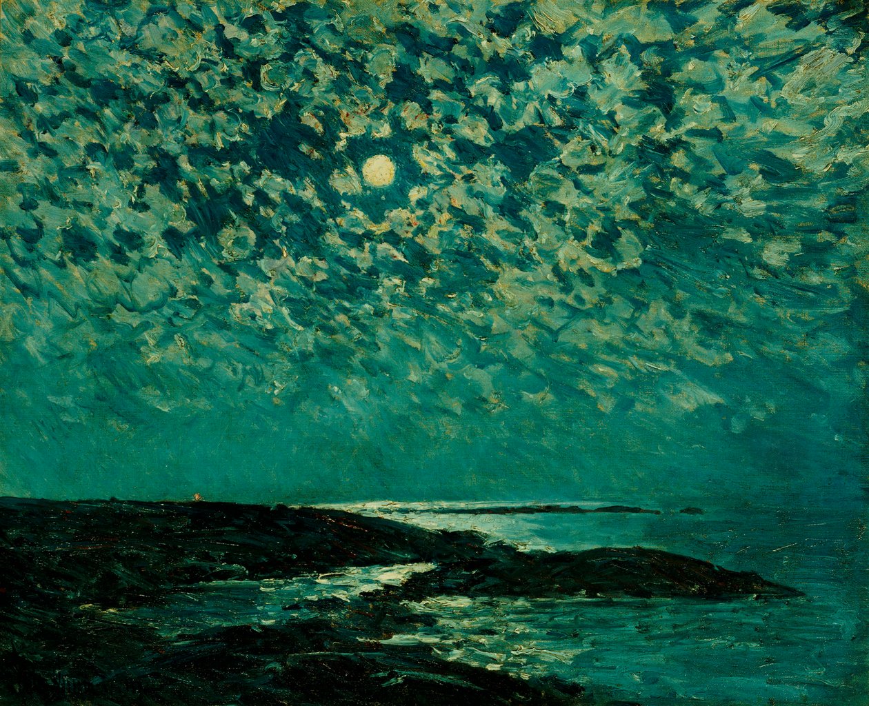 Światło Księżyca, Wyspa Ławic autorstwa Childe Frederick Hassam