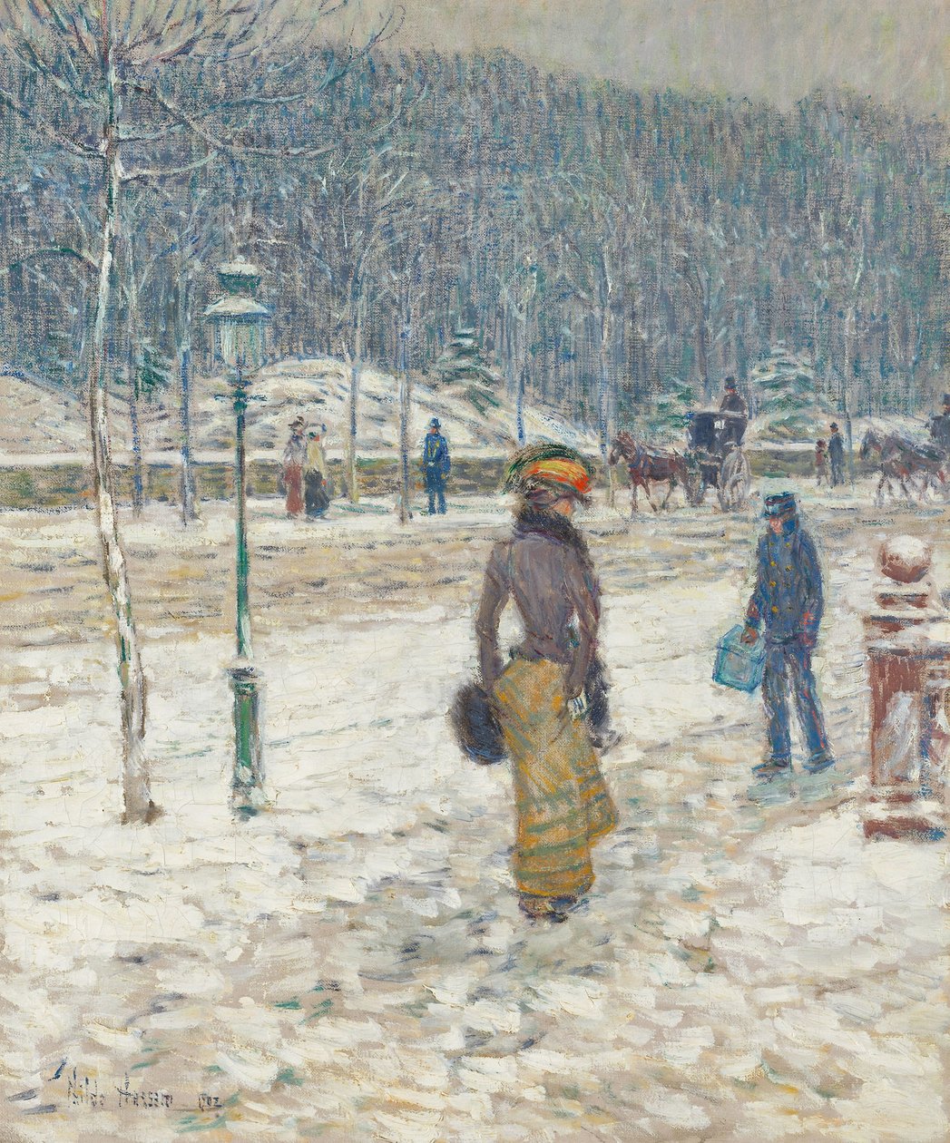 Ulica Nowego Jorku autorstwa Childe Frederick Hassam