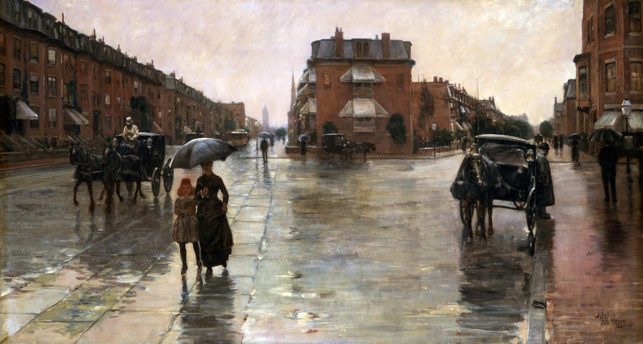 Deszczowy dzień, Boston autorstwa Childe Frederick Hassam