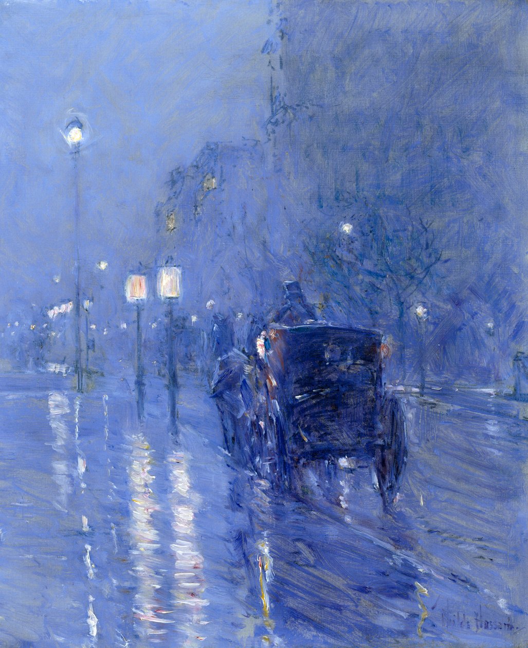Deszczowa północ, koniec lat 90. XIX wieku (olej na płótnie) autorstwa Childe Frederick Hassam