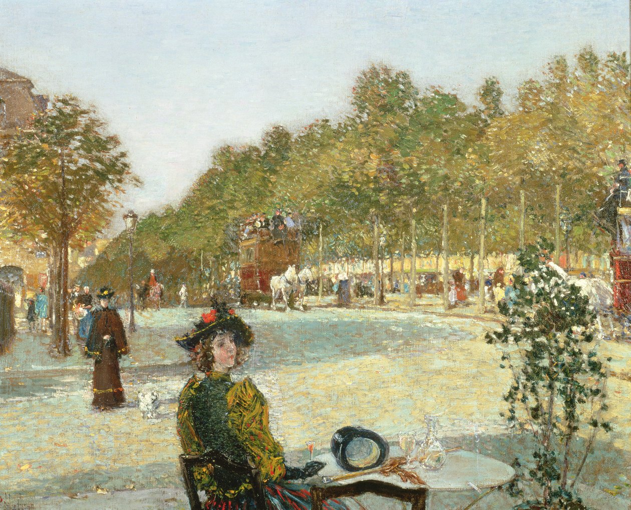 Wrześniowe słońce, Paryż (olej na płótnie) autorstwa Childe Frederick Hassam