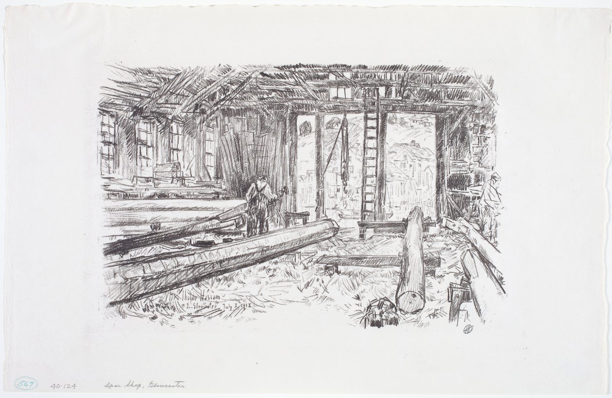 Sklep Spar, Gloucester autorstwa Childe Frederick Hassam