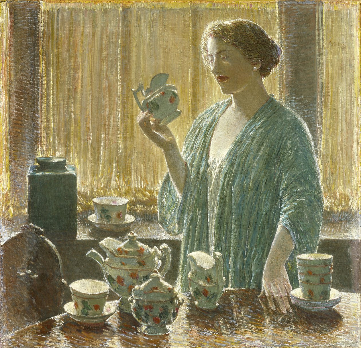 Zestaw do herbaty truskawkowej autorstwa Childe Frederick Hassam