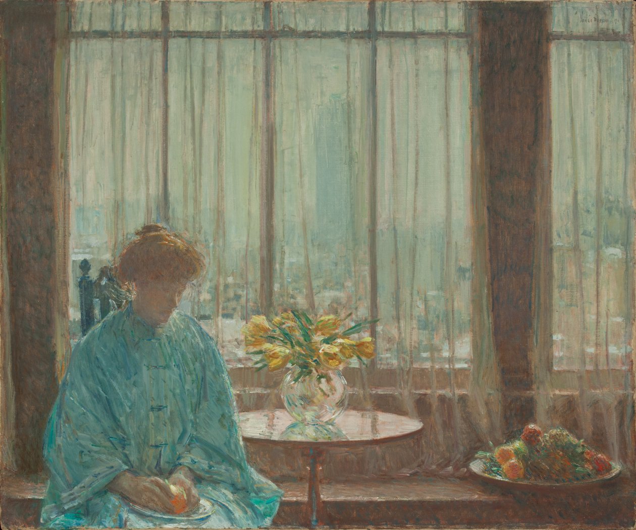 Sala śniadaniowa, zimowy poranek autorstwa Childe Frederick Hassam