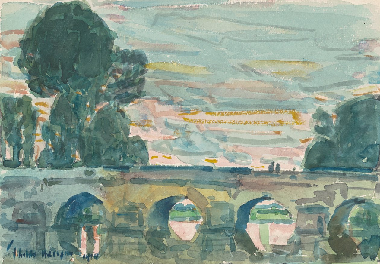 Most w Grez autorstwa Childe Frederick Hassam