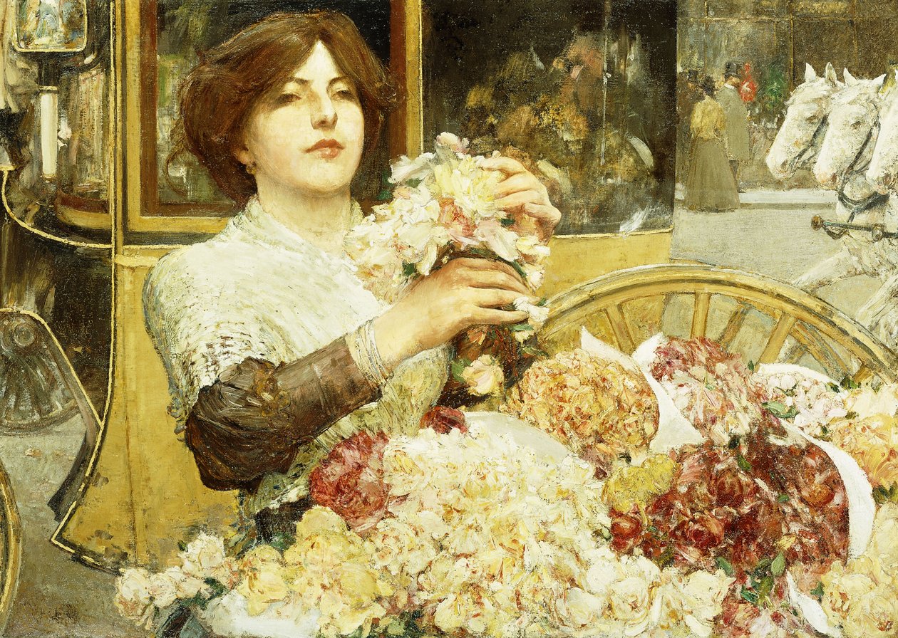 Różana dziewczyna autorstwa Childe Frederick Hassam