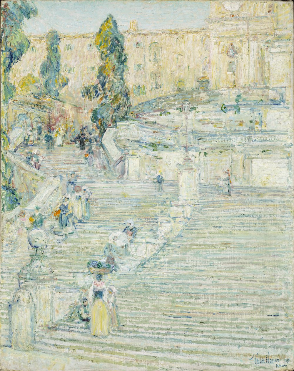 Schody Hiszpańskie, Rzym autorstwa Childe Frederick Hassam