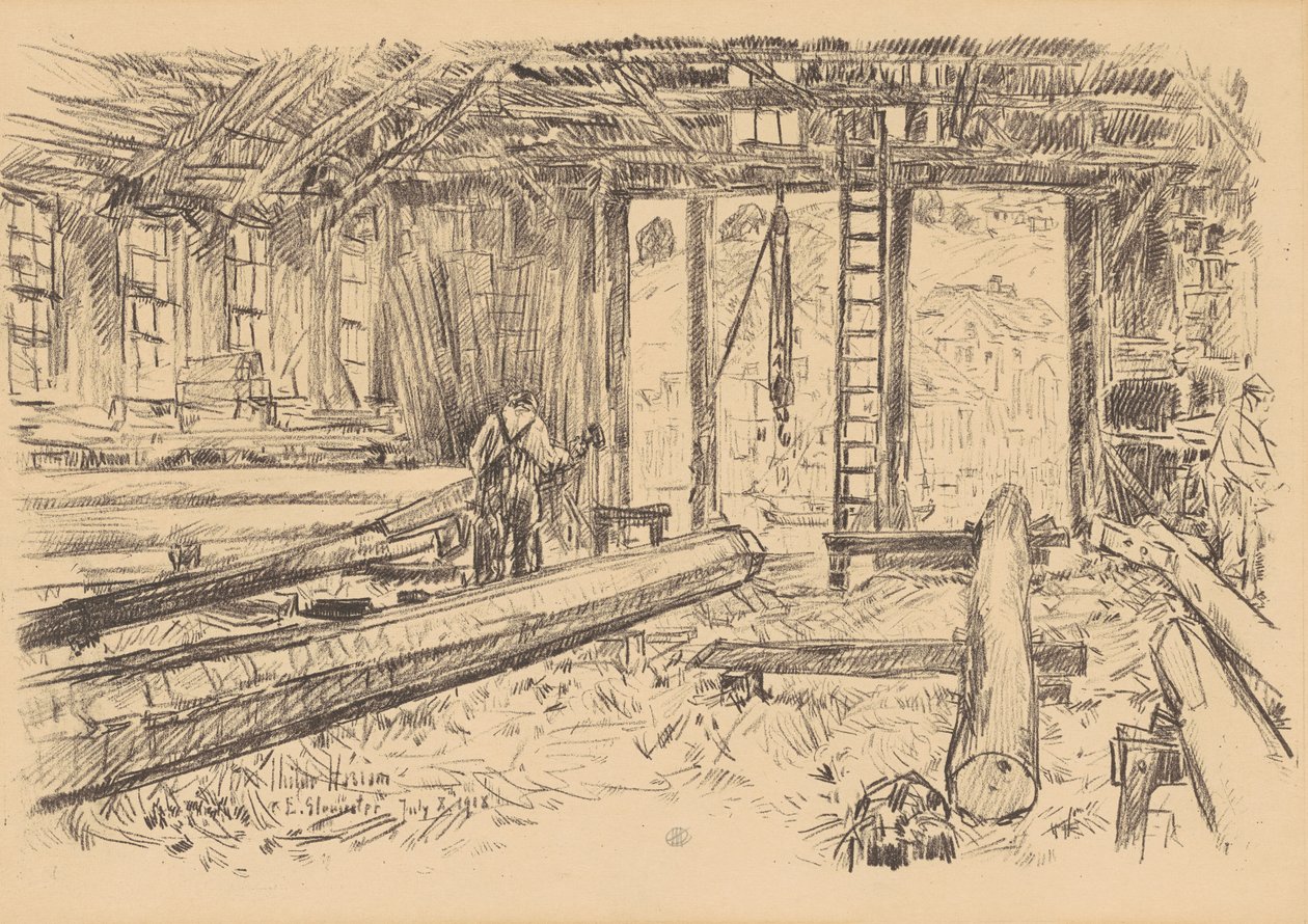 Sklep Spar, Gloucester autorstwa Childe Frederick Hassam
