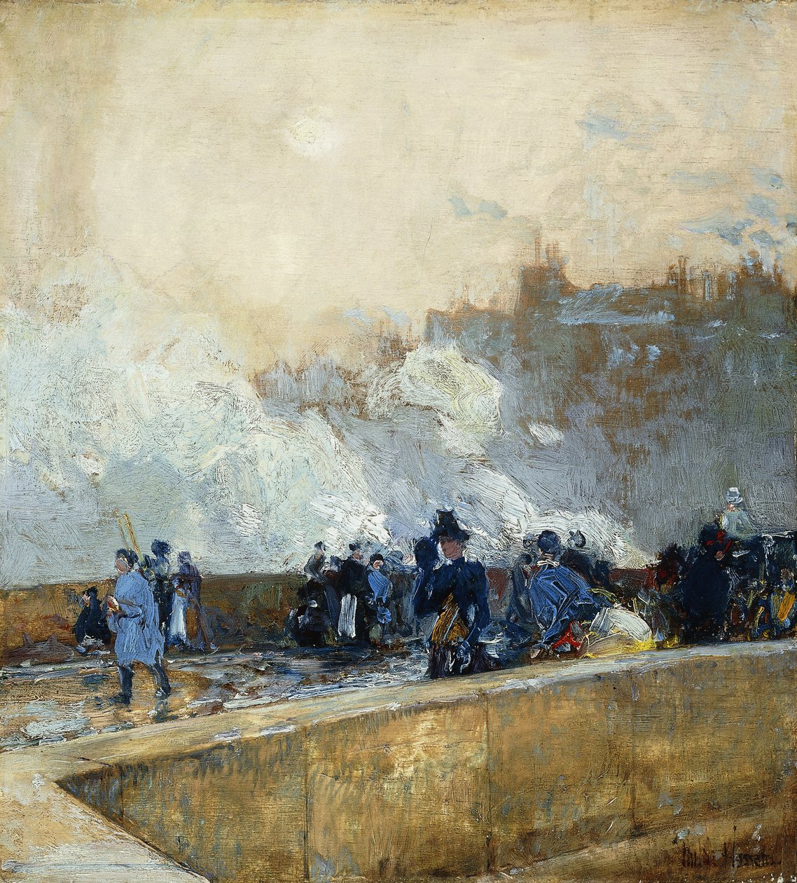 Wietrzny dzień, Paryż autorstwa Childe Frederick Hassam