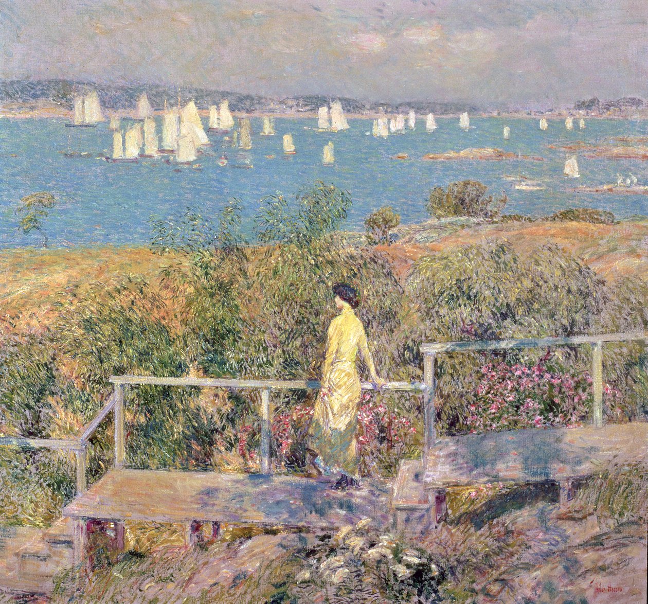 Jachty, Gloucester autorstwa Childe Frederick Hassam