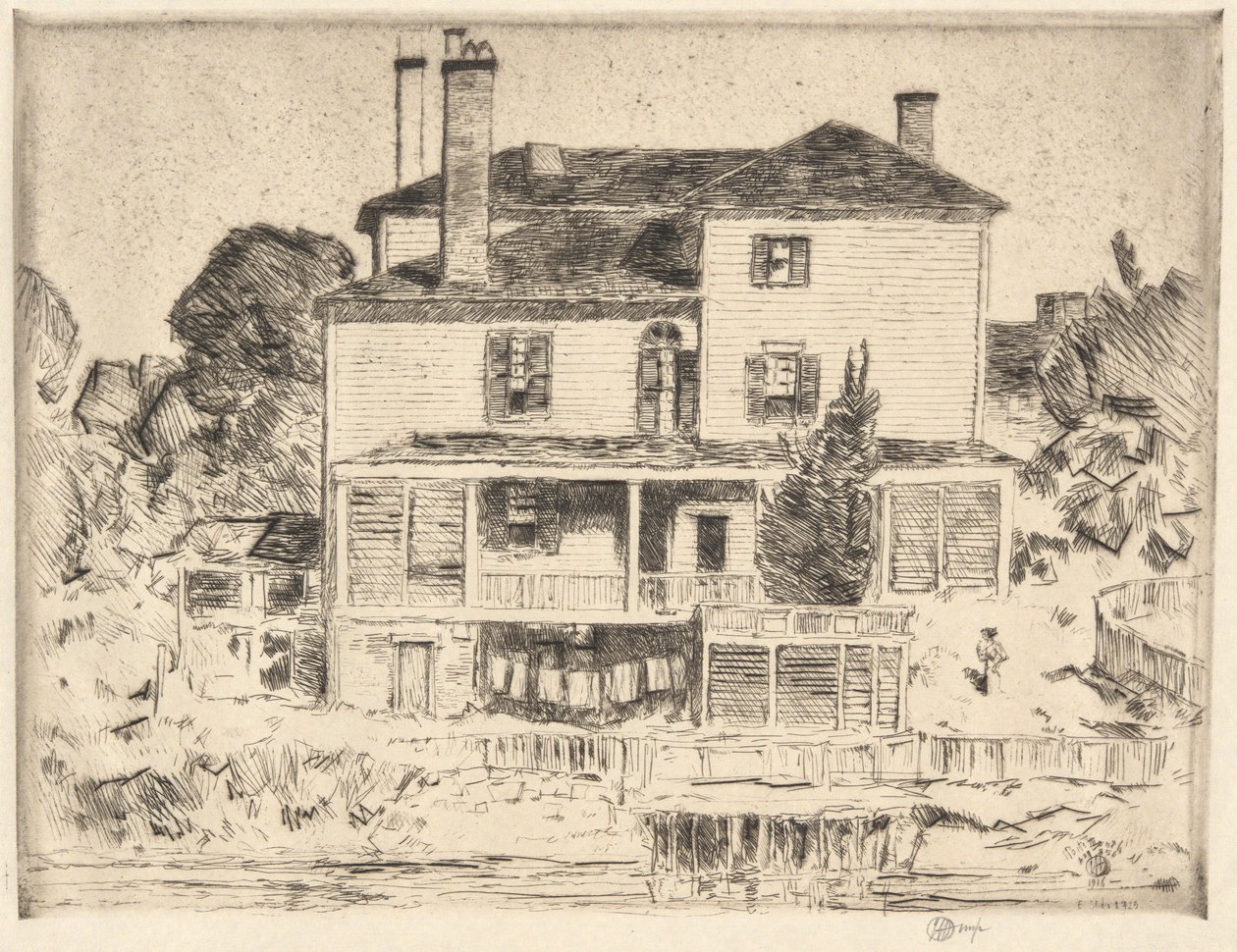 Dwór Portsmouth, 1916 autorstwa Childe Hassam