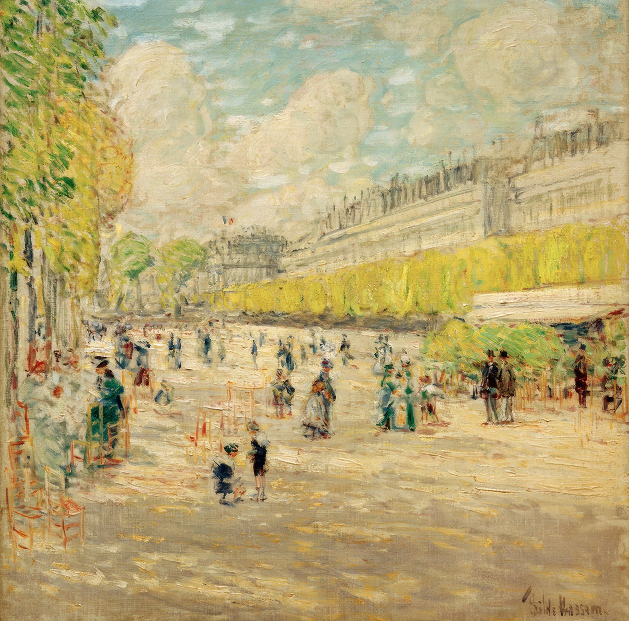 Ogrody Tuileries autorstwa Childe Hassam